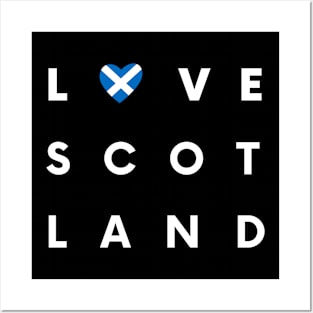 Love Saltire Flag Heart of Scotland Posters and Art